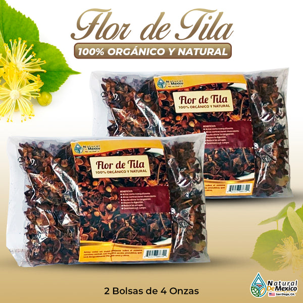 Flor de Tila Linden Flower Tea 8 oz-227g (2/4 oz) Enhances Sleep