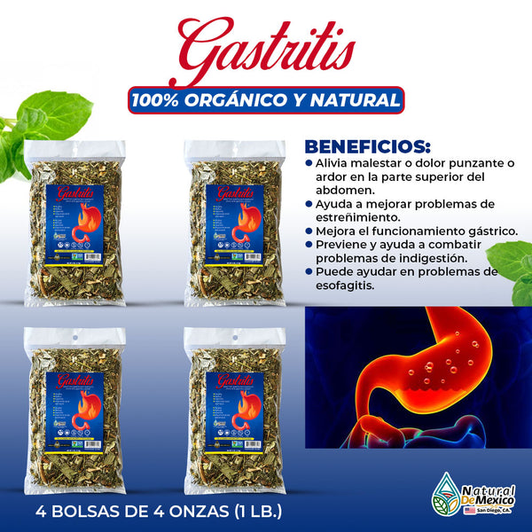 Compuesto Herbal Gastritis Tea Bolsa de 1 Lb (4 Bolsas de 4 oz)