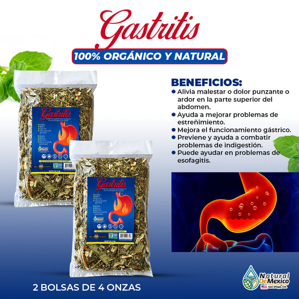 Compuesto Herbal Gastritis Tea 8 Oz (2 Bolsas de 4 oz)