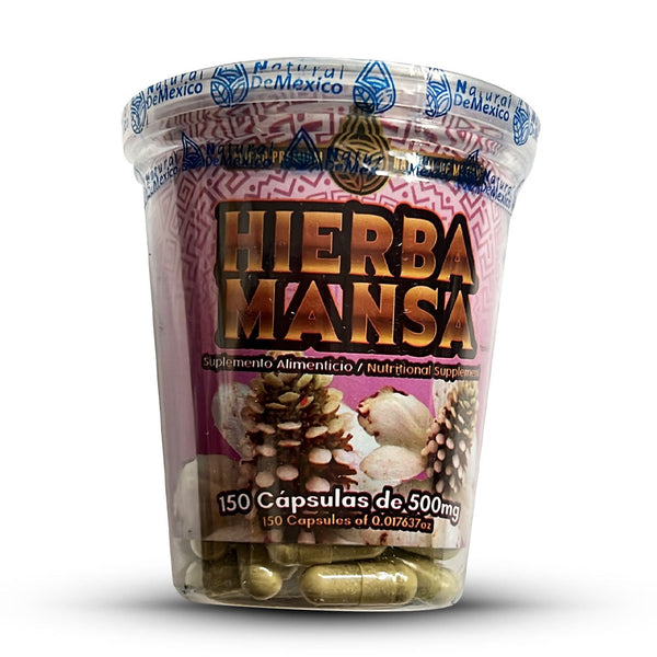 Hierba Mansa 150 Capsulas Ayuda a Mantener Niveles en Sangre Ayuda a Inflamacion y Dolor de Cuerpo