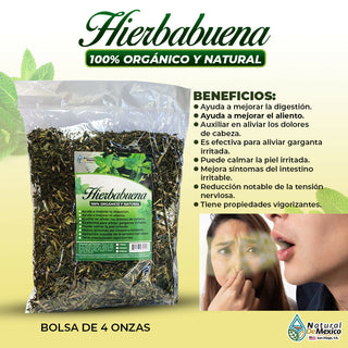 Hierbabuena Herb Tea 4 oz. 113 gr. Yerbabuena Natural y Orgánica