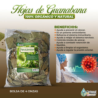 Hojas Guanabana (Soursop - Graviola - Hojas de Guyabano) 4 oz. 113gr.
