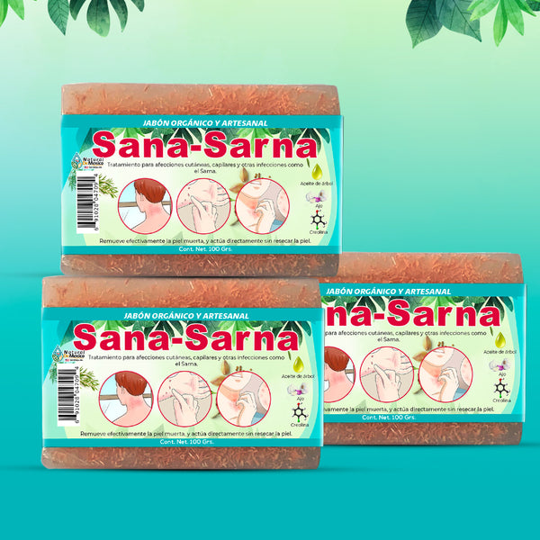 Jabón para la Sarna Sana Sarna 100gr. Pack de 3