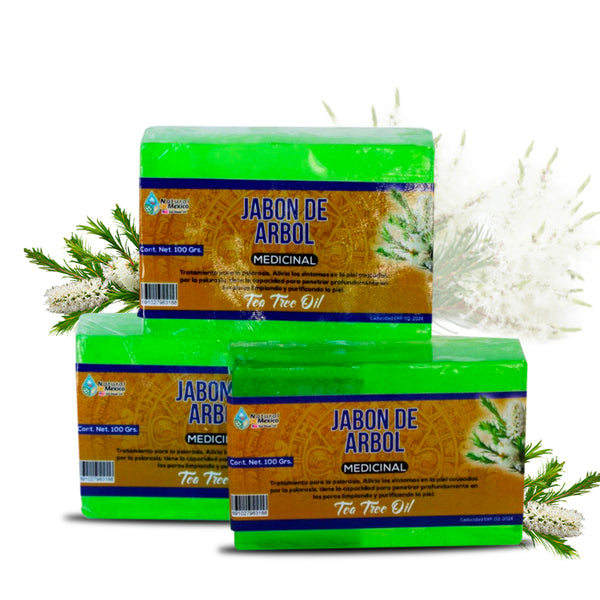 Jabón de Árbol de Té en Barra Tea Tree Oil Bar Soap Pack de 3