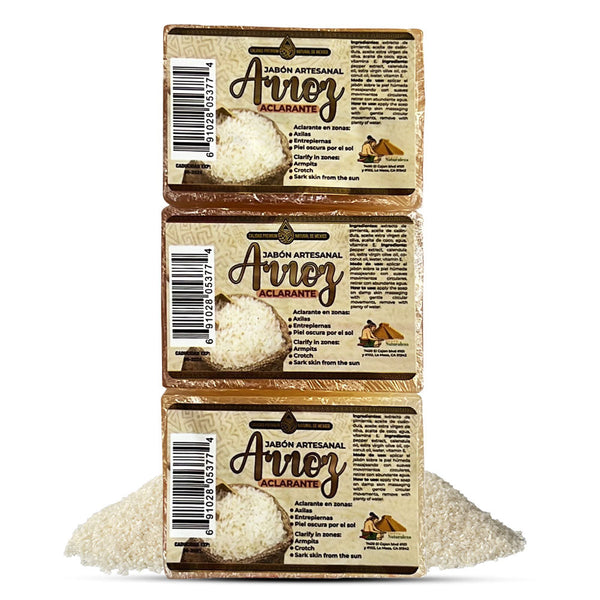 Jabón de Arroz Aclarante 100 g. Pack de 3