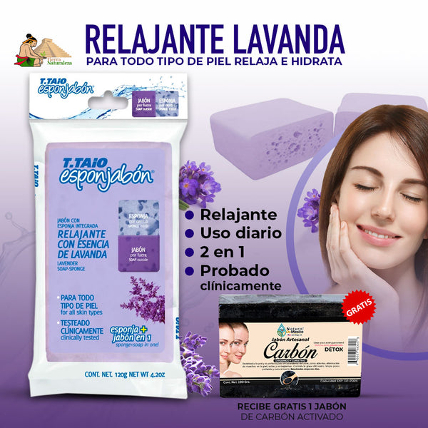 Esponjabón Lavanda Relaja e Hidrata T.TAiO Pack de 5
