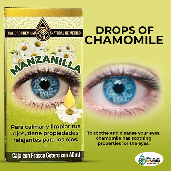 Gotas Manzanilla Para Ojos Propiedades Relajantes Extra Grande 40ml