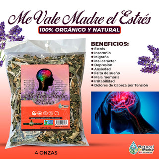 Compuesto Herbal me Vale Madre el Estrés Bolsa de 4 Oz