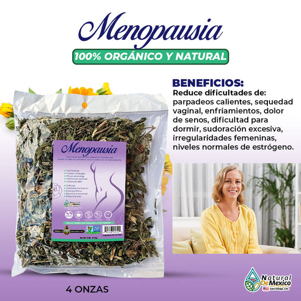 Menopausia Compuesto Herbal 4 oz. 113 gr. Mezcla de Plantas Control Menopause Woman