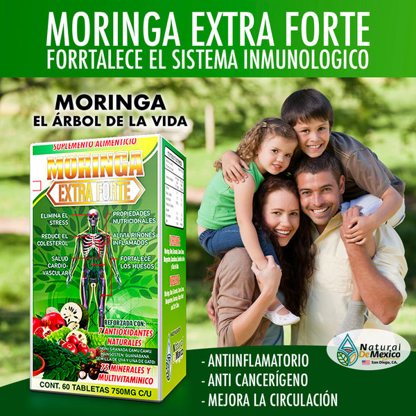 Moringa Extra Forte Suplemento Natural Oleifera Powder Tabs. Immune Booster