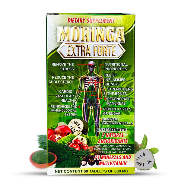 Moringa Extra Forte Suplemento Natural Oleifera Powder Tabs.
