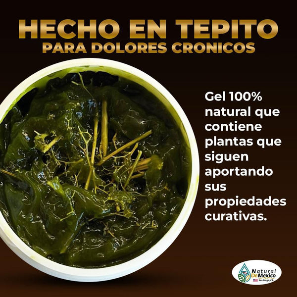 Gel Hecho En Tepito Mega Jumbo 1 Lb Combate el Dolor por Inflamacion o Nervios Disfuncionales