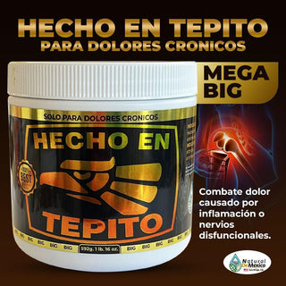 Gel Hecho En Tepito Mega Jumbo 1 Lb Combate el Dolor por Inflamacion o Nervios Disfuncionales