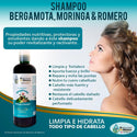 Bergamot, Moringa and Rosemary Shampoo 16 oz. Hair Wellness