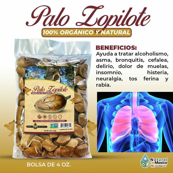 Palo Zopilote Semilla de Caoba Herbal Tea 4 oz. 113 gr. Mahogany Seeds