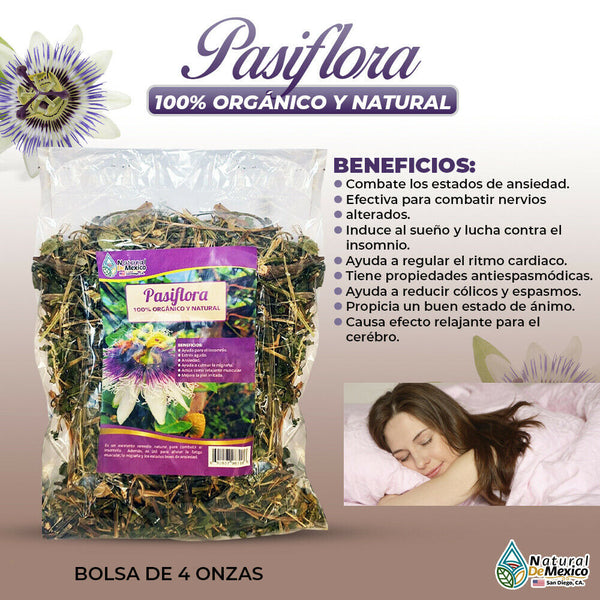 Pasiflora Passion Flower 4 oz. 113 gr. Hierba Tea