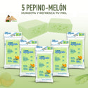 Esponjabón Pepino Melón Hidratante T.TAiO Pack de 5