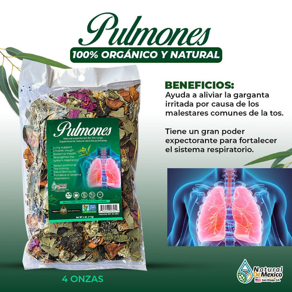 Pulmones Compuesto Herbal 4 oz. 113gr. Herb/Tea Herbal Compound Lungs