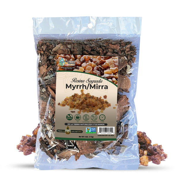 Resina Sagrada Myrrh Mirra 4 oz. 113 gr. Organic Myrrh Incense Resin