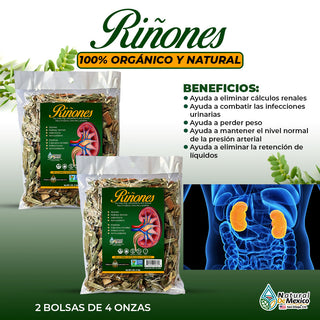 Compuesto Herbal Riñones 8 Oz Salud Renal (2 Bolsas de 4oz)