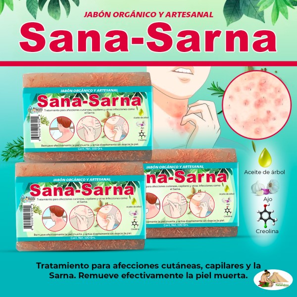 Jabón para la Sarna Sana Sarna 100gr. Pack de 3