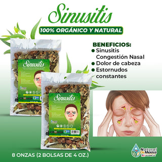 Compuesto Herbal Sinusitis 8 Oz (2 Bolsas de 4 Oz)