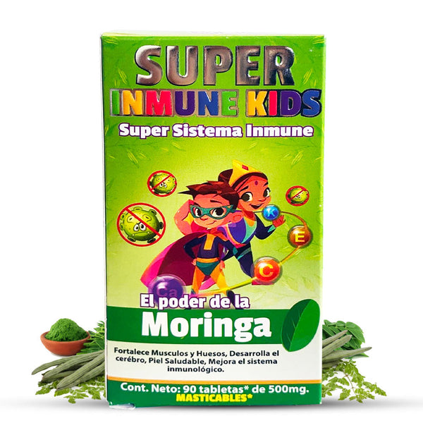 Moringa para Niños Super Inmune Kids 90 Tabs. Masticables 500 mg.