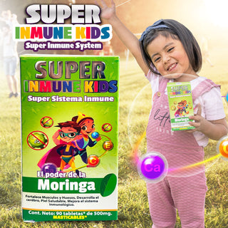 Moringa para Niños Super Inmune Kids 90 Tabs. Masticables 500 mg.