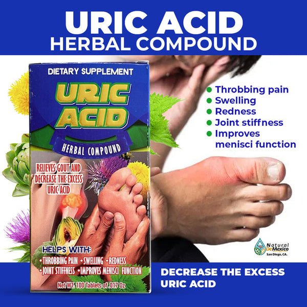 Uric Acid Herbal Compound Supplement 100 Tabs. High Uric Acid
