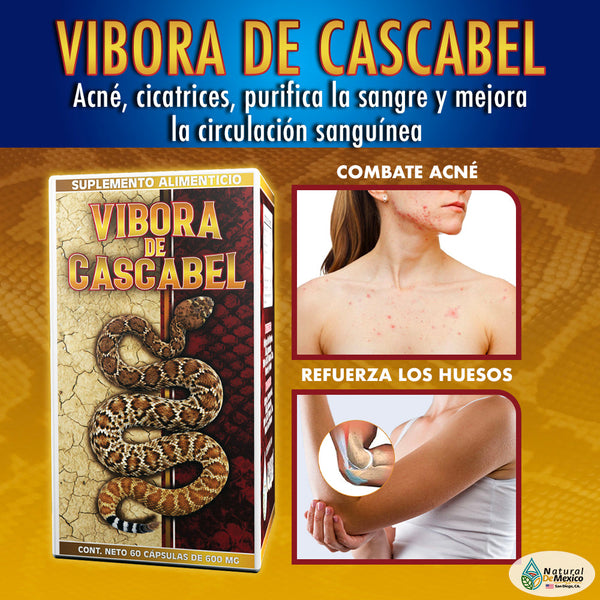 Suplemento Víbora de Cascabel 60 Caps. Rattlesnake Premium