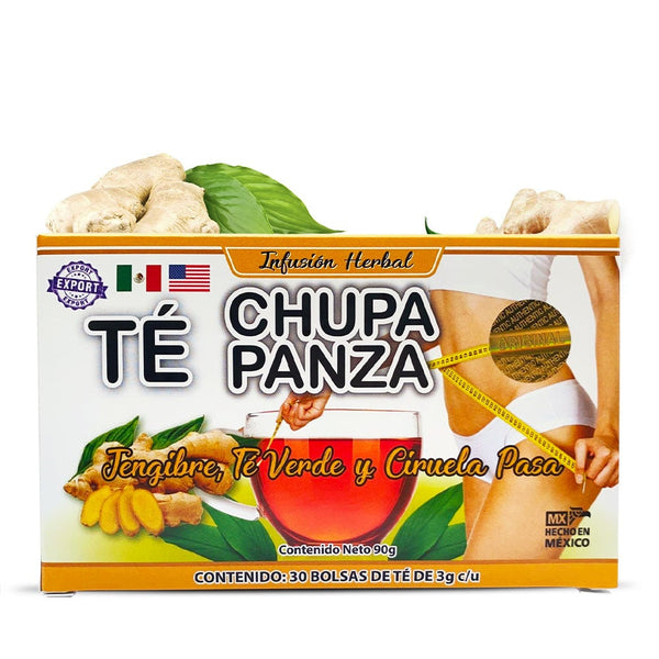 Té Chupa Panza Big 30 Sobres Jengibre, Té Verde y Ciruela Pasa