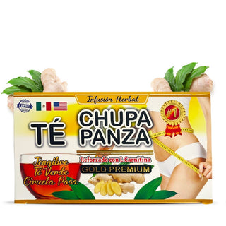 Chupa Panza Té Jengibre, Té Verde y Ciruela Pasa Reforzado con L. Carnitina 30 Sobres