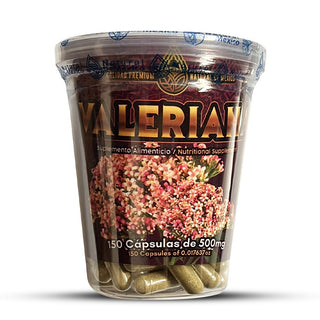 Valeriana 150 Capsulas Ayuda a Mejorar Calidad del Sueño Propiedades Analgesicas Dolor de Cabeza