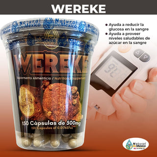 Wereke 150 Capsulas Ayuda a Reducir Glucosa en Sangre Ayuda a Niveles Saludables de Azucar en Sangre