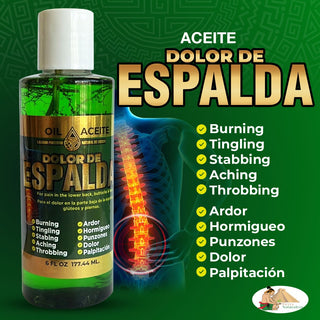 Aceite Oil Dolor De Espalda Back Pain 6 Oz