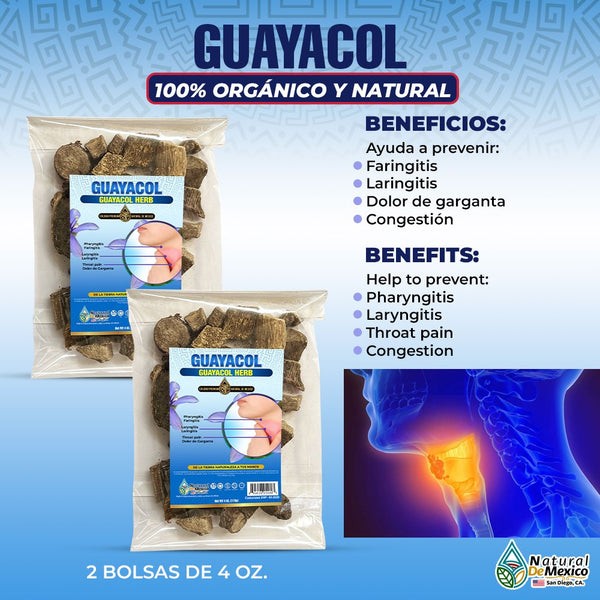 Guayacol Hierba Herb Previene Faringitis Laringitis Dolor De Garganta Congestion 2 / 4 Oz