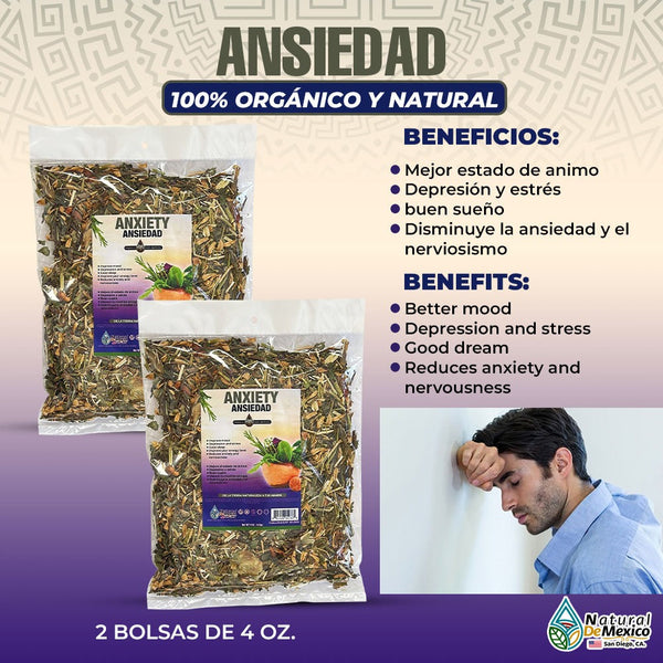 Compuesto Herbal Ansiedad Depresion y Estress Buen Sueno Mejor Estado De Animo 2 / 4 Oz