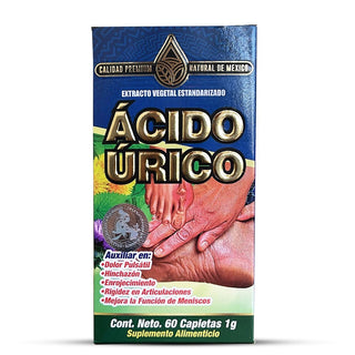 Ácido Úrico Suplemento Compuesto Herbal 60 Tabs. High Uric Acid