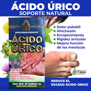 Ácido Úrico Suplemento Compuesto Herbal 60 Tabs. High Uric Acid