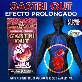 Gastri Out Suplemento Natural 60 Cápsulas Efecto Prolongado