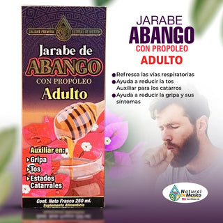 Jarabe Abango Adutlo 250ml Refresca Vias Respiratorias Ayuda a Reducir la Tos Auxiliar en Catarros