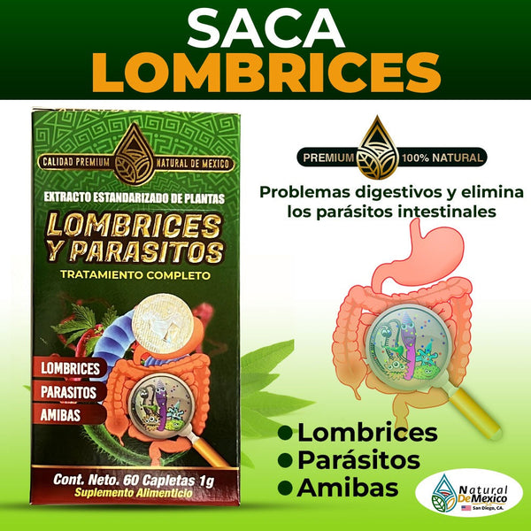 Suplemento Lombrices Y Parasitos Ayuda con Problemas Intestinales y Parasitos