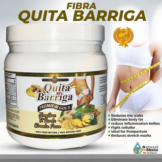 Fibra Quita Barriga Ayuda a Reducir Cintura Eliminar Grasa Corporal Inflamacion Vientre Ideal Post Parto