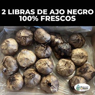 Ajo Negro 2 Libras 17 Cabezas de Ajo Negro Aproximadamente 100% Fresco