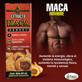 Extracto de Maca para Hombre Aumenta Energia y Resistencia Fisica Mental Sexual