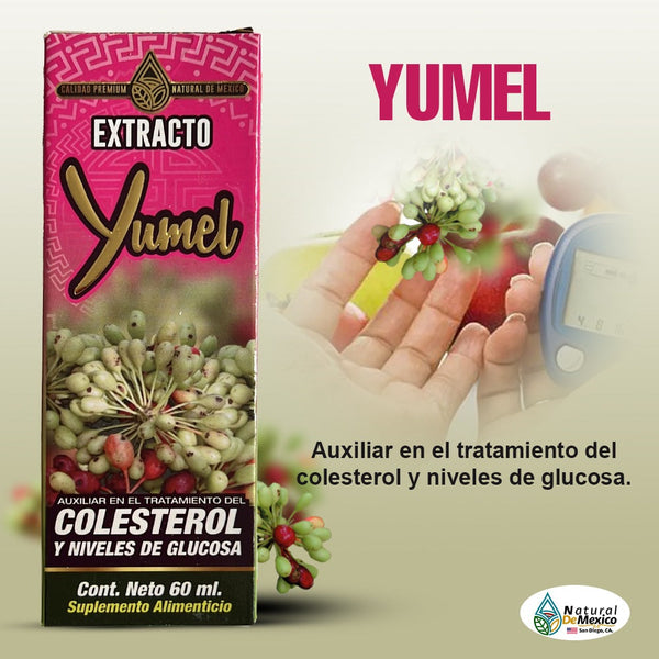 Extracto de Yumel Auxiliar en Tratamiento de Colesterol y Nivel de Glucosa 60ml.