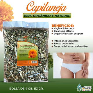 Capitaneja Plant Mexicana Herb Tea 4 oz. 113 gr. Limpia la Matriz y los Ovarios