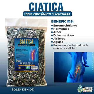 Ciatica Compuesto Herbal Te 4 oz. Nervio Ciatico Plus Sciatic Nerve Pain Natural