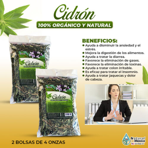 Cidron Cedron 8 oz-227g. Descanso Natural, Stress Relief Herbal/Tea Mexican Herb