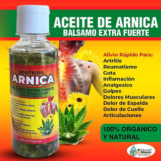 Aceite de Arnica contra dolor 6 oz.